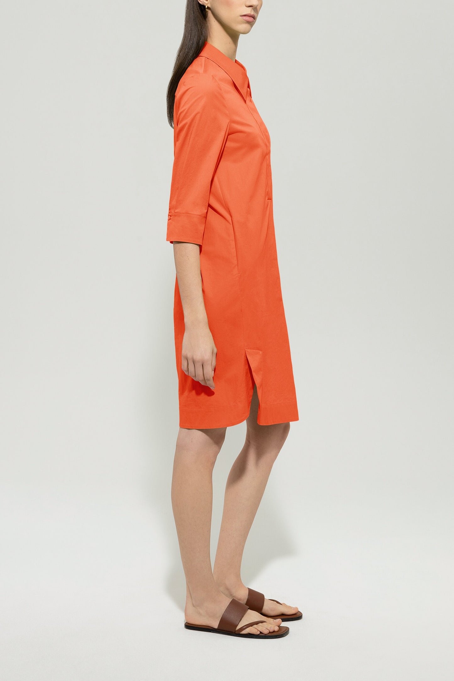 Kleid Hemdkragen