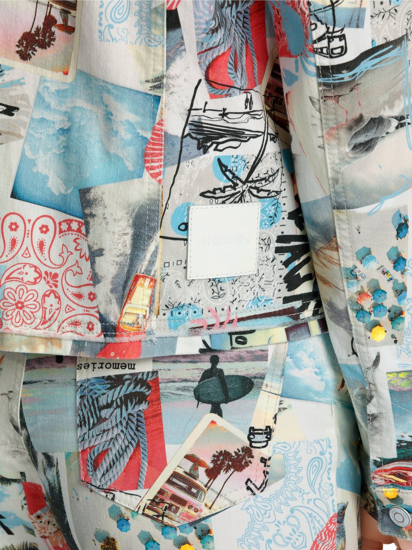 Jacke Postkartenprint
