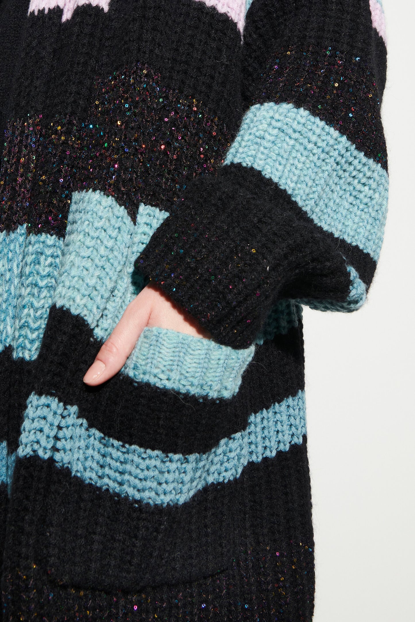 Strickjacke Fransen