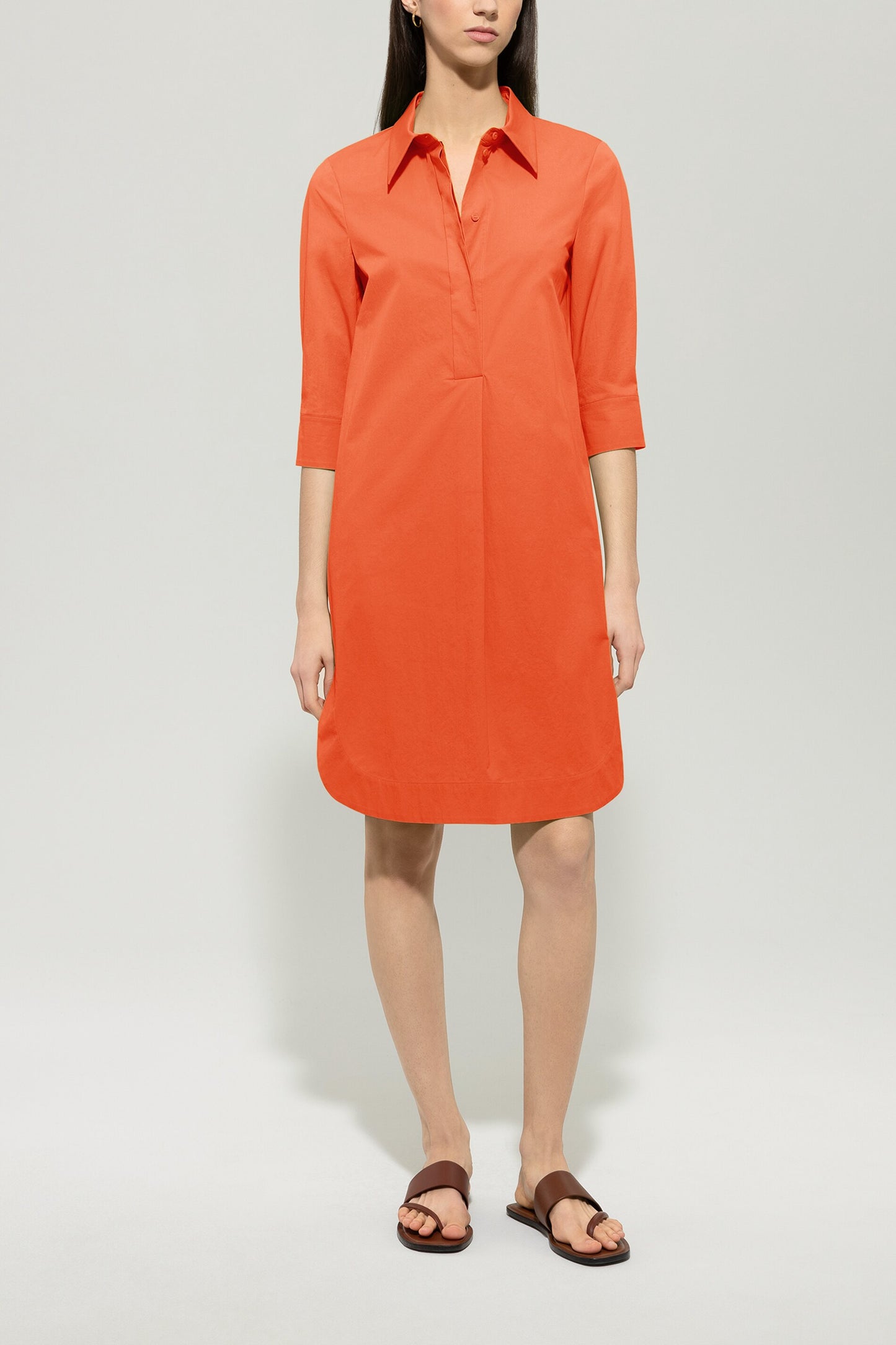Kleid Hemdkragen