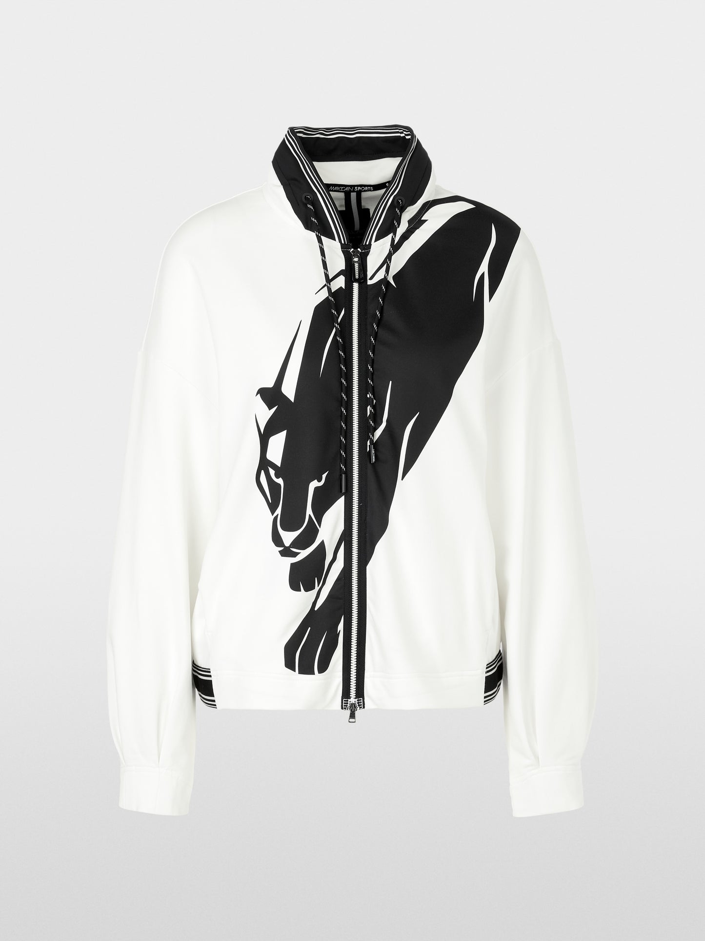 Weite Zippjacke mit Panther-Motiv
