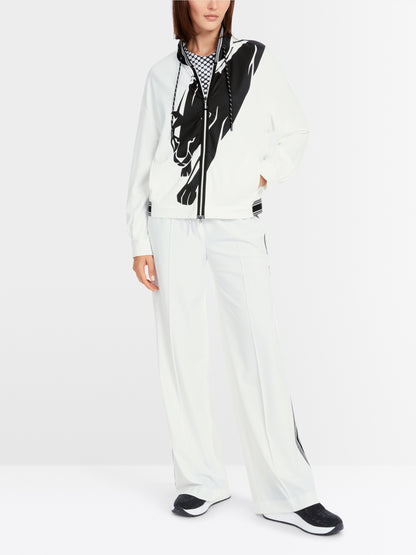 Weite Zippjacke mit Panther-Motiv